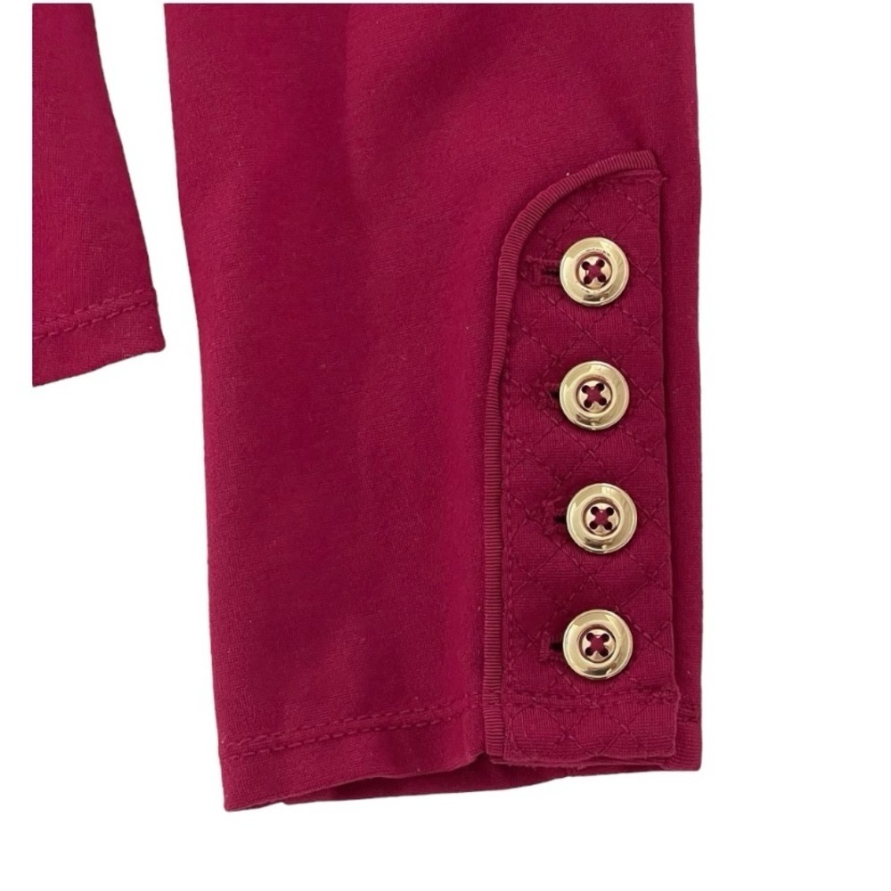 WHITE HOUSE BLACK MARKET | Ruby Red Ponte Military Jacket Blazer Women’s Size 4 - Picture 11 of 14